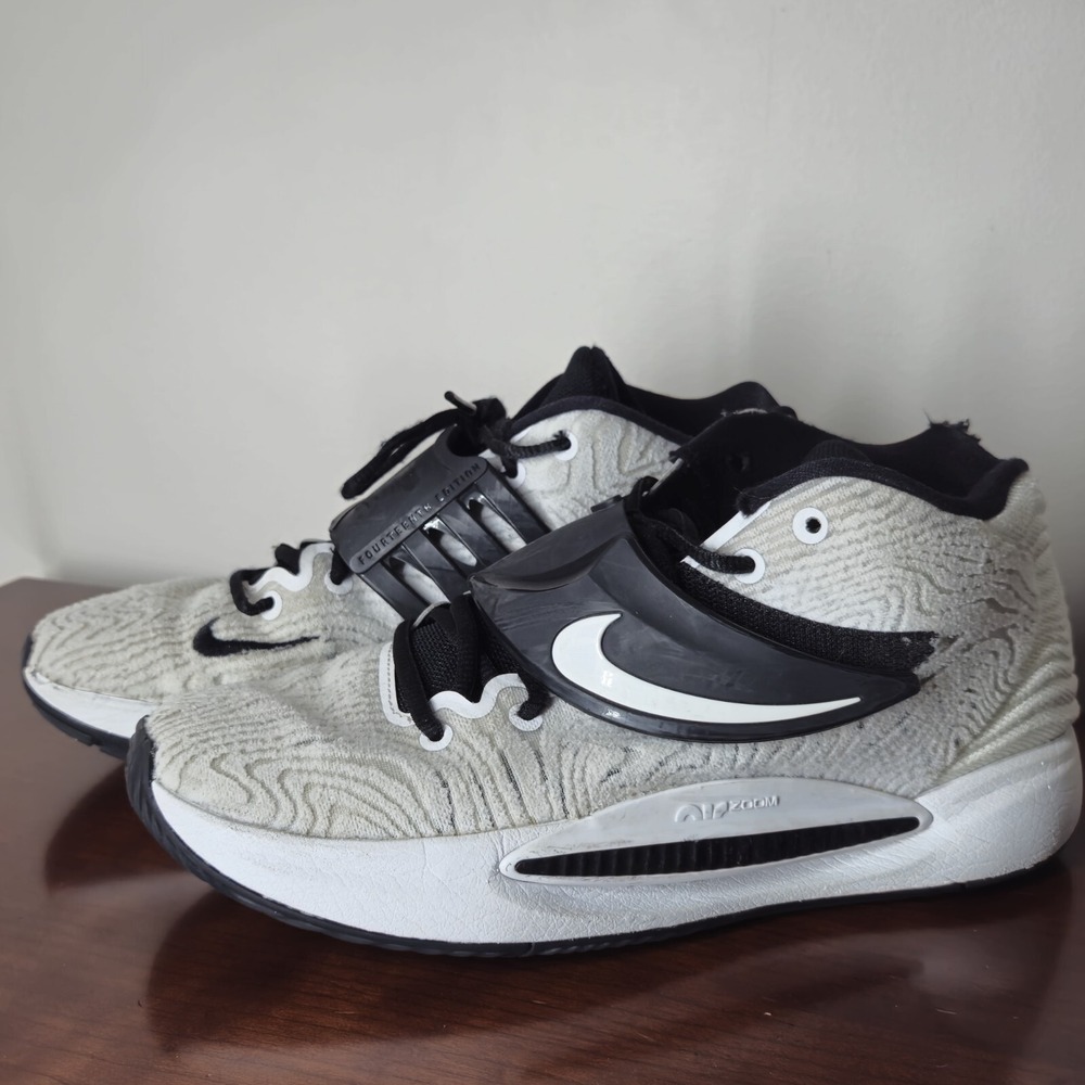 Nike KD 14 TB White Black Basketball Shoes Mens Size 8.5 DA7850-100